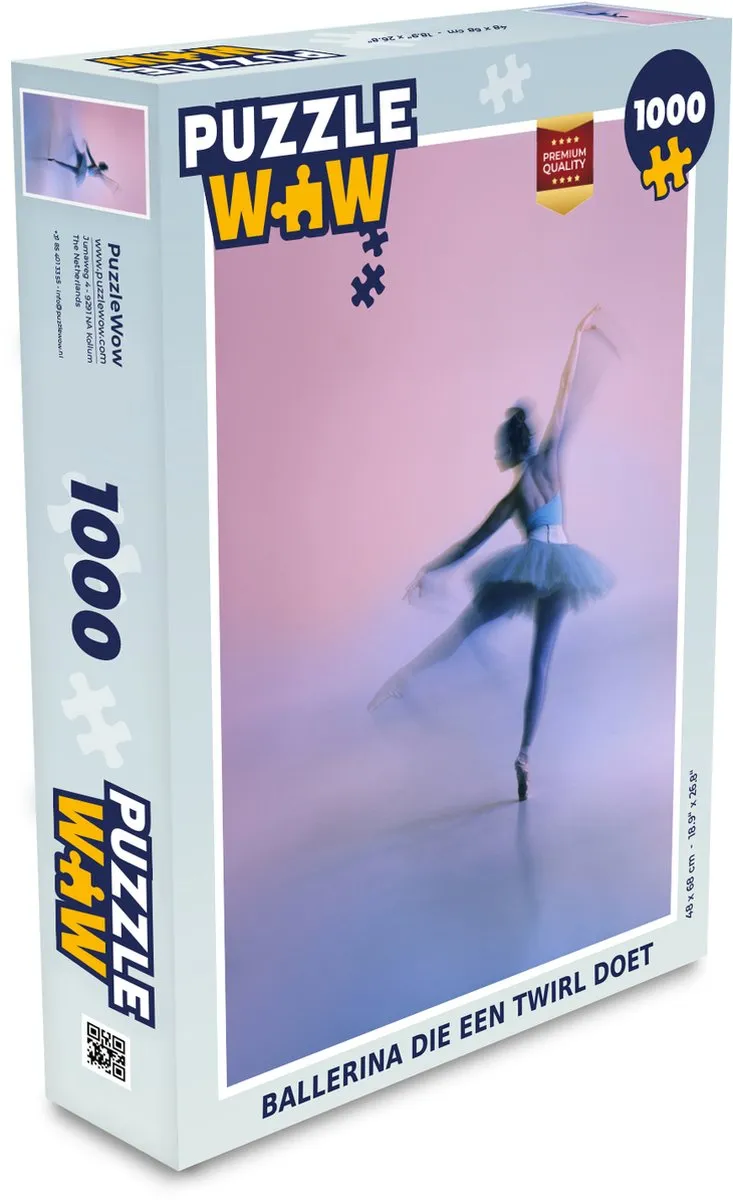PuzzleWow Ballerina Twirl Legpuzzel 1000 Stuks - Multicolor