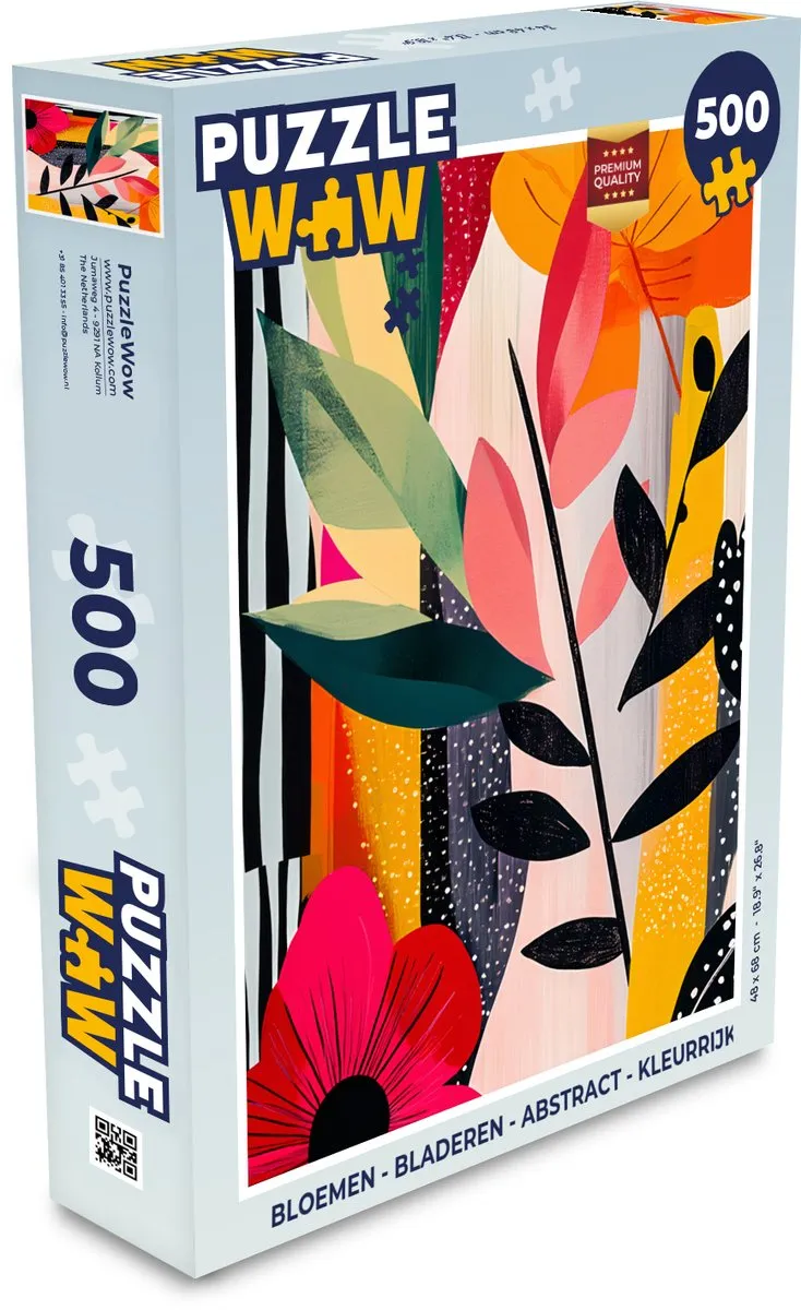 PuzzleWow Bloemen Abstract Legpuzzel 500 Stuks