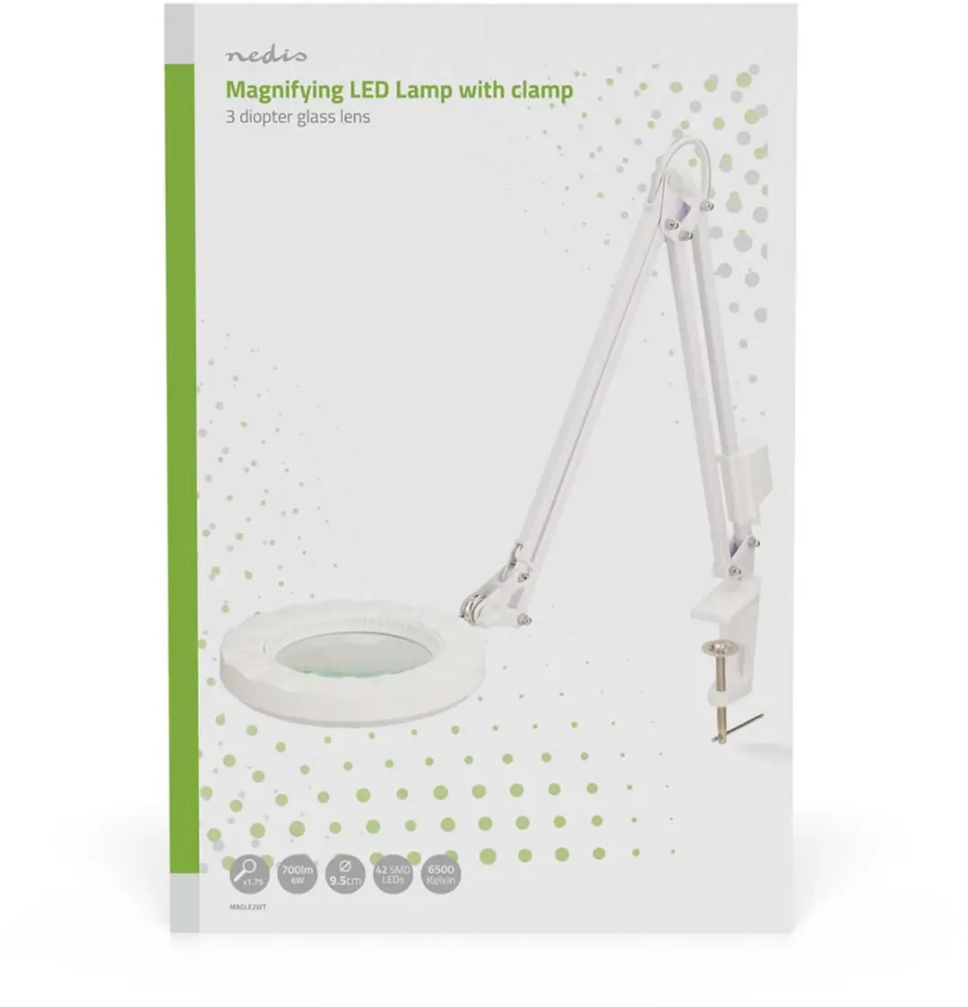 Nedis Tafellamp Loeplamp 3 Diopter 6W Wit - afbeelding 5 van 6