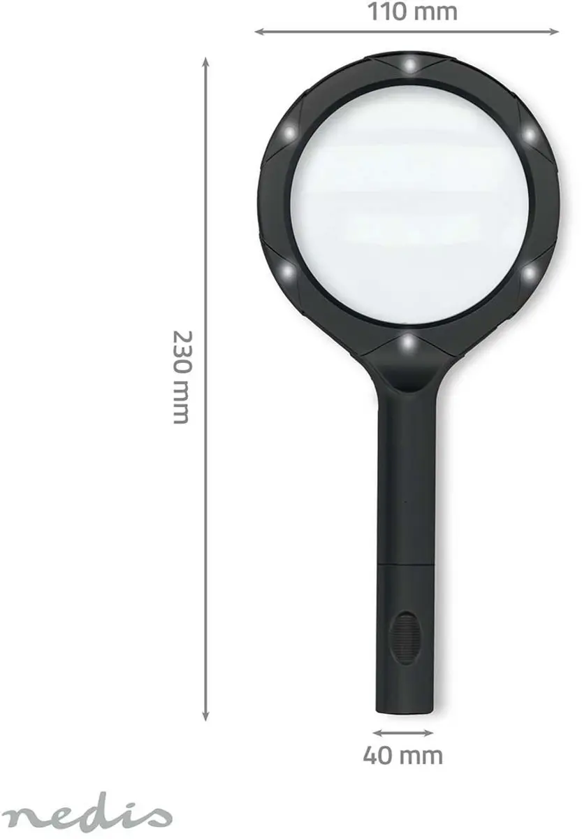 Nedis Handloep 4 Diopter - Zwart - afbeelding 6 van 6