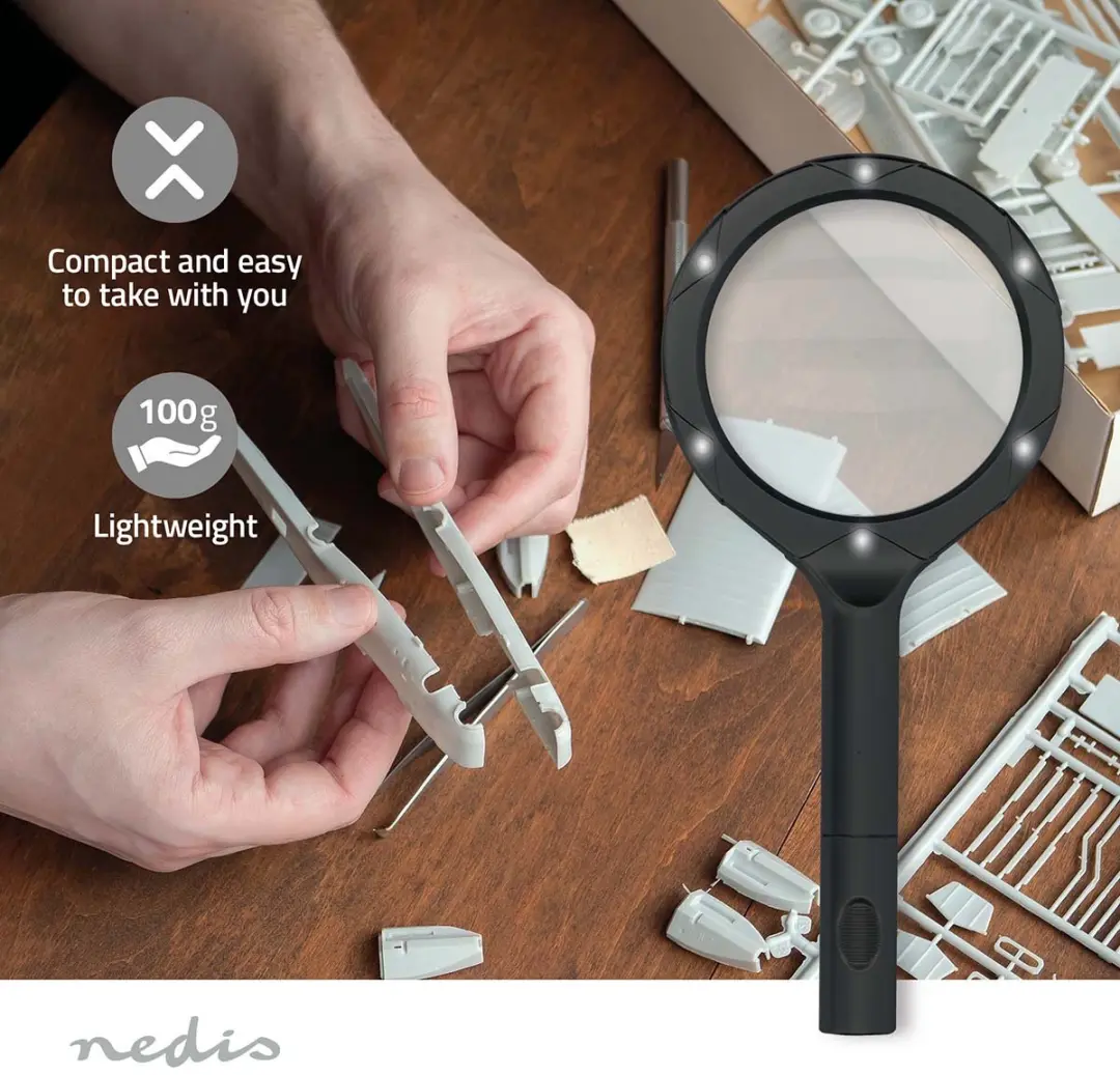 Nedis Handloep 4 Diopter - Zwart - afbeelding 4 van 6