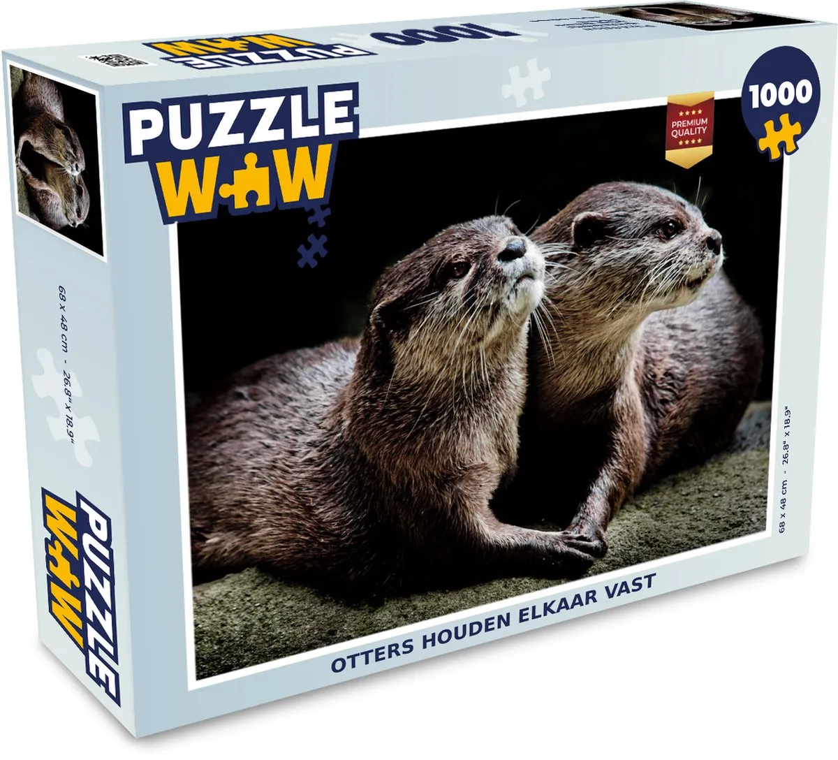 PuzzleWow Legpuzzel Otters 1000 Stuks - Multicolor