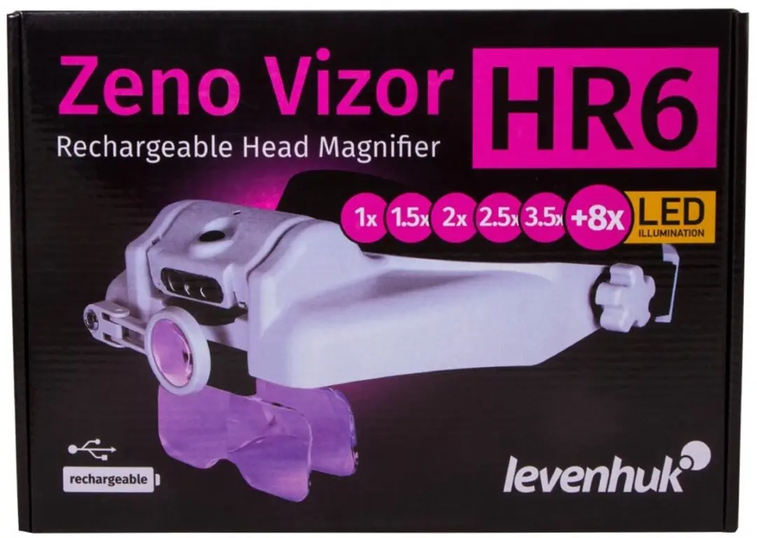 Levenhuk Zeno Vizor HR6 Hoofdvergrootglas - Oplaadbaar - afbeelding 6 van 6