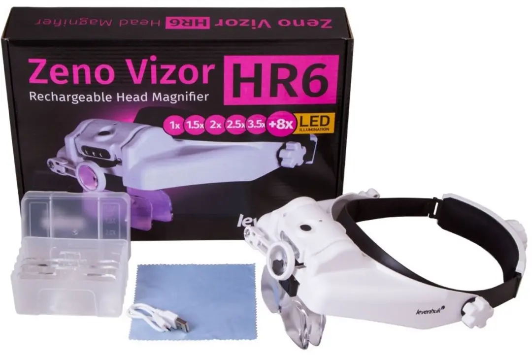 Levenhuk Zeno Vizor HR6 Hoofdvergrootglas - Oplaadbaar - afbeelding 3 van 6