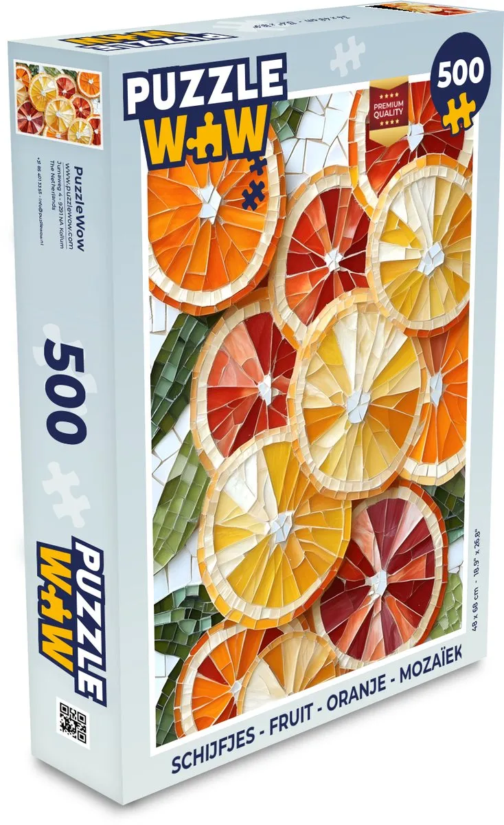 PuzzleWow Fruit Mozaïek Legpuzzel 500 Stuks