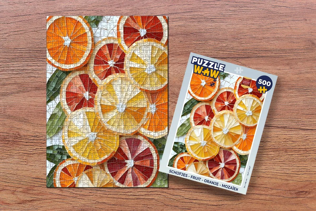 PuzzleWow Fruit Mozaïek Legpuzzel 500 Stuks - Oranje