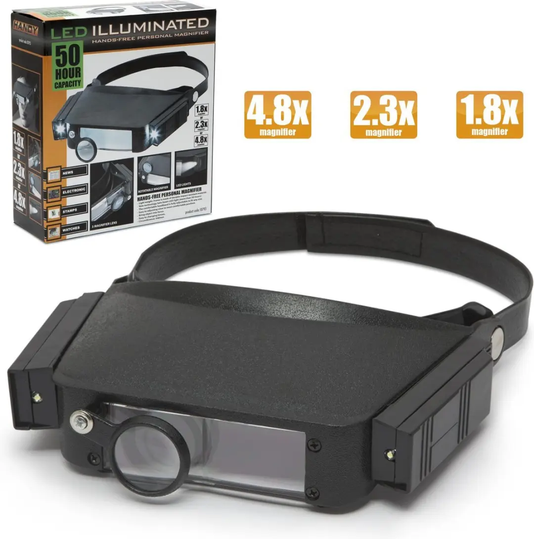 Hoofdband Vergrootglas Met LED Verlichting