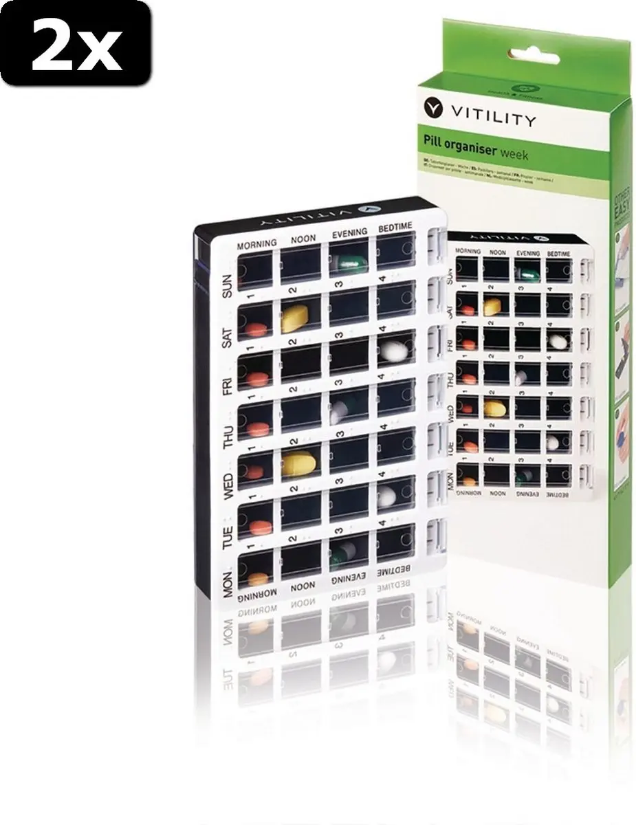 2x Vitility VIT-70610350 Pillendoosje
