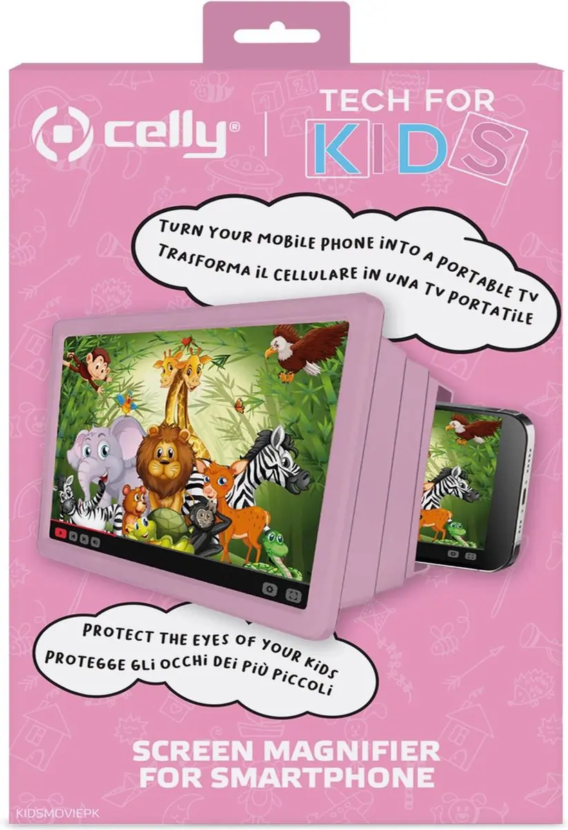 Celly KIDS MOVIE Beeldschermloep KIDSMOVIEPK - Lichtblauw - afbeelding 4 van 4