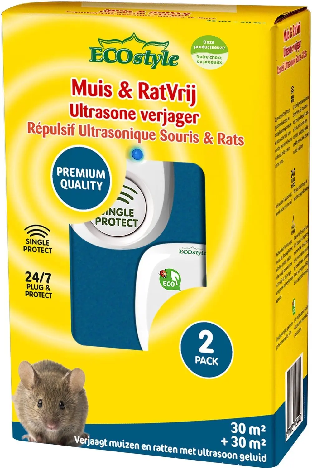 ECOstyle Mouse & Rat Free 30+30m² Verjagers