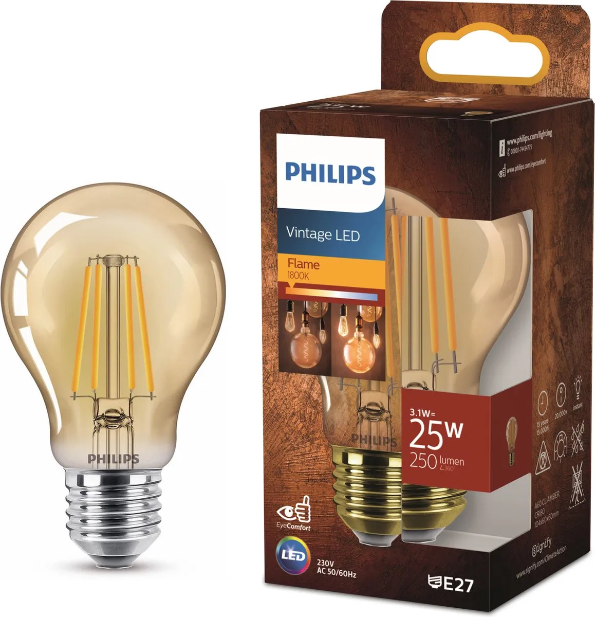 Philips LED Goud Lamp E27