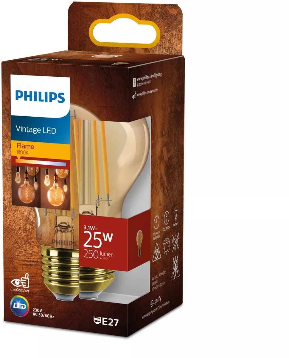 Philips LED Goud Lamp E27 - 35W - Extra warmwit