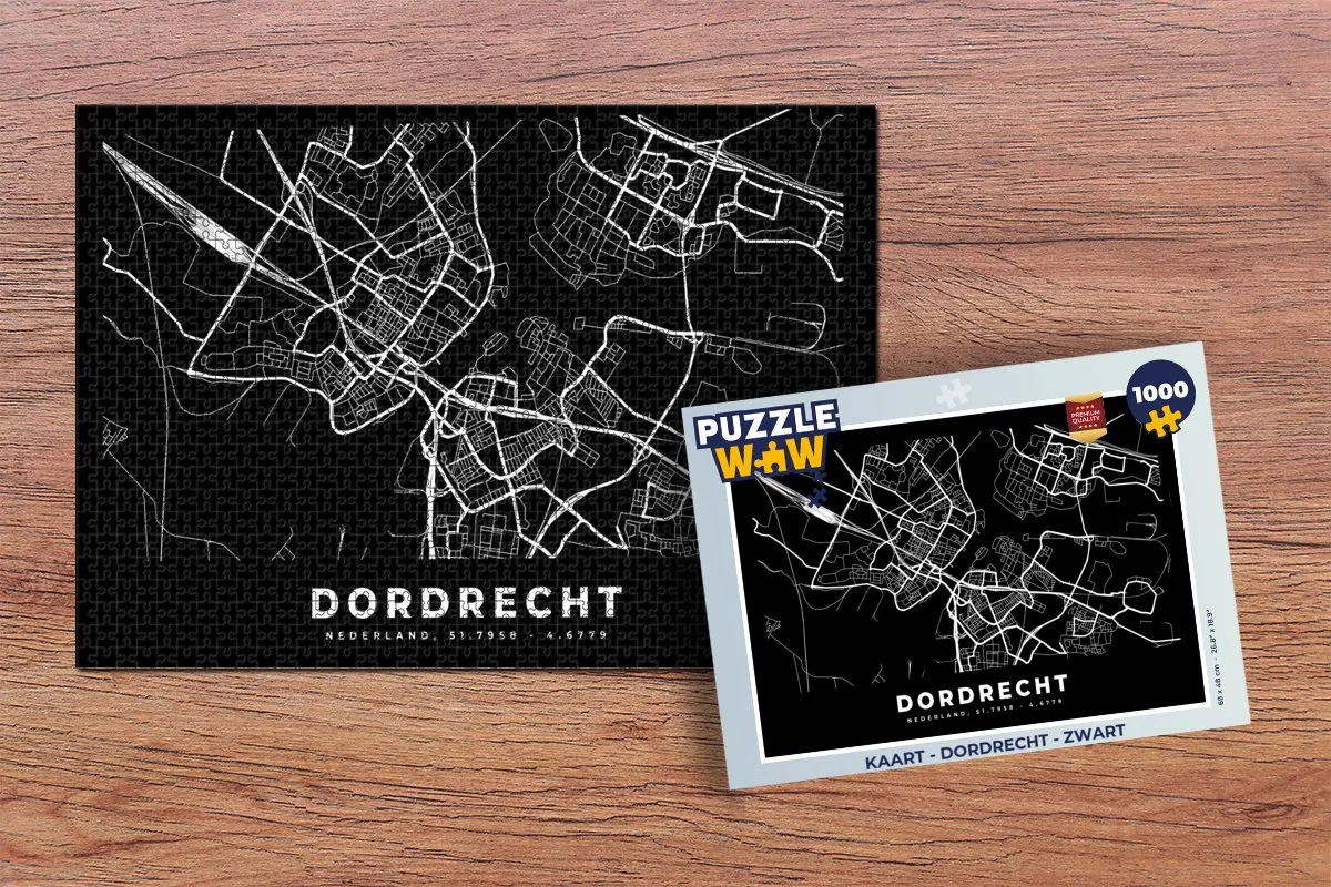 PuzzleWow Dordrecht Legpuzzel 1000 Stuks - Multicolor