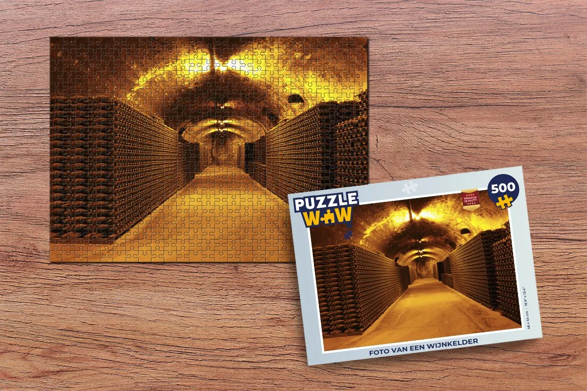 PuzzleWow Wijnkelder Legpuzzel 500 Stuks - Multicolor