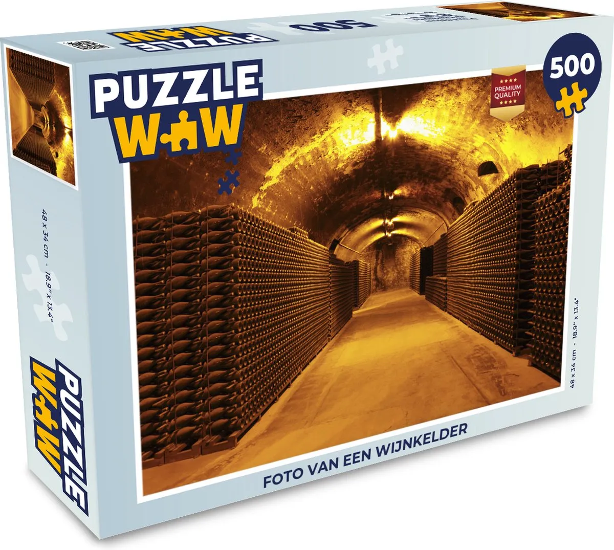 PuzzleWow Wijnkelder Legpuzzel 500 Stuks