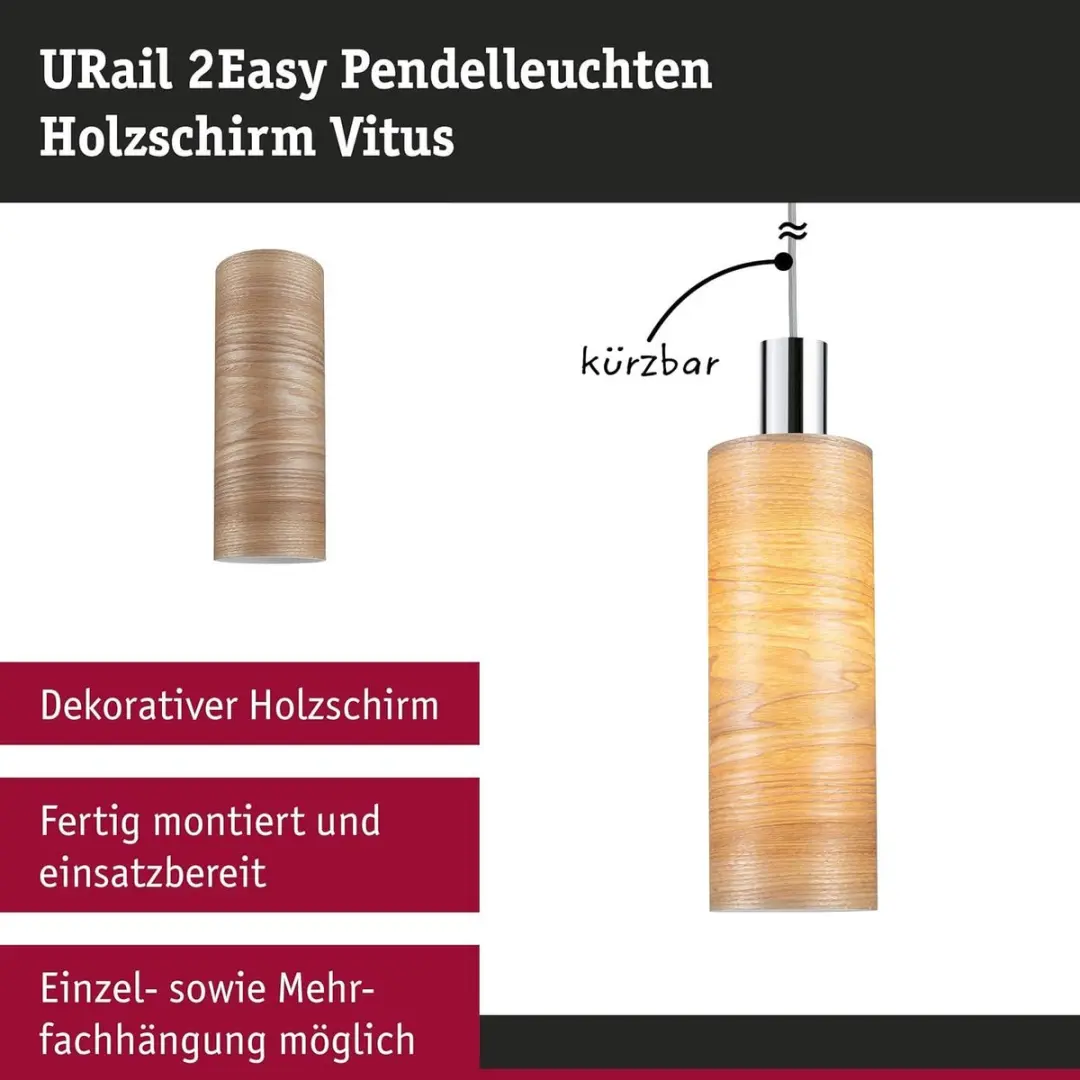 Paulmann Vitus 95613 Lampenkap Hout - afbeelding 4 van 6