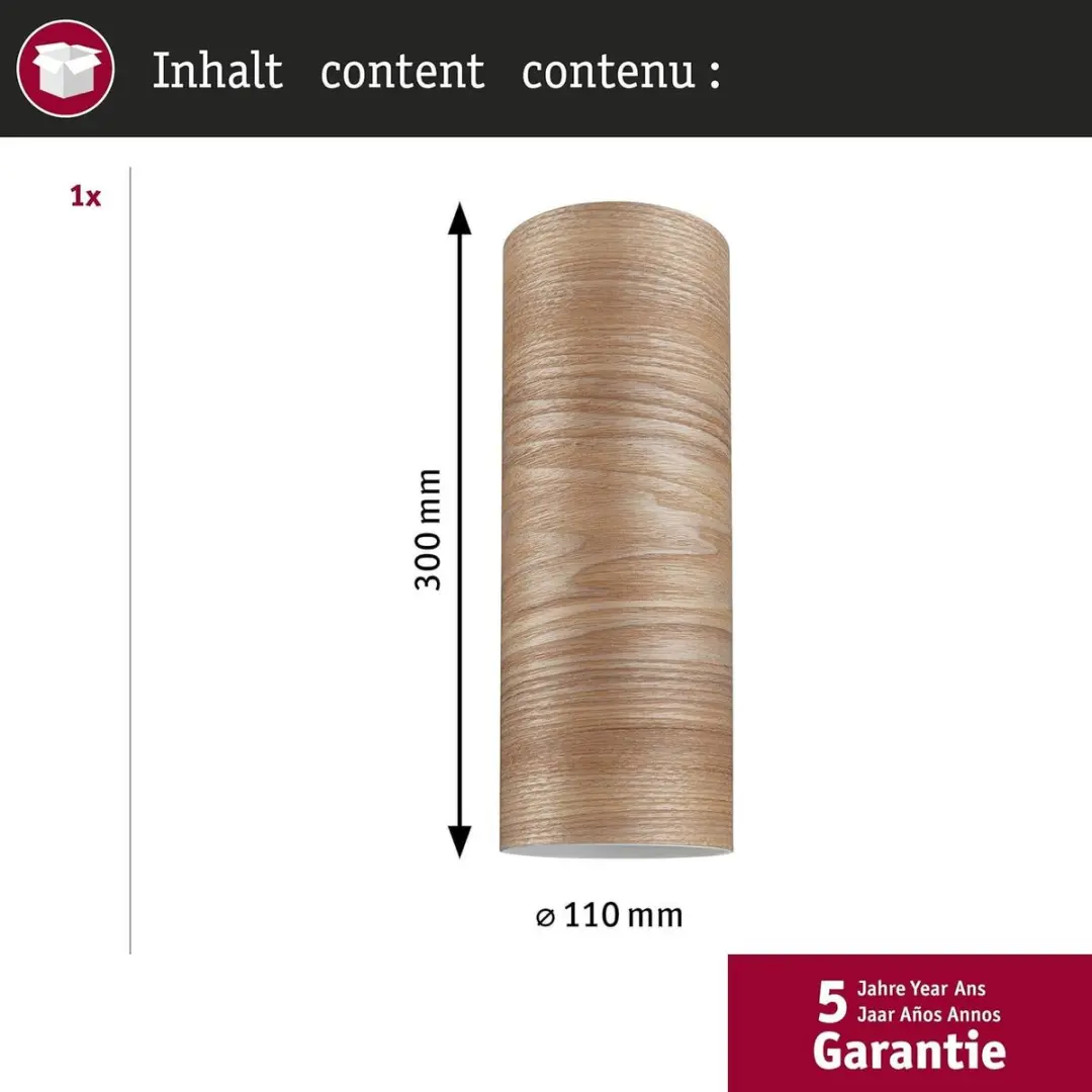 Paulmann Vitus 95613 Lampenkap Hout - afbeelding 2 van 6