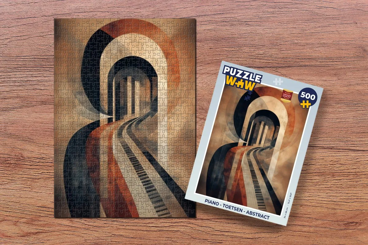 PuzzleWow Piano Toetsen Abstract Legpuzzel 500 Stuks