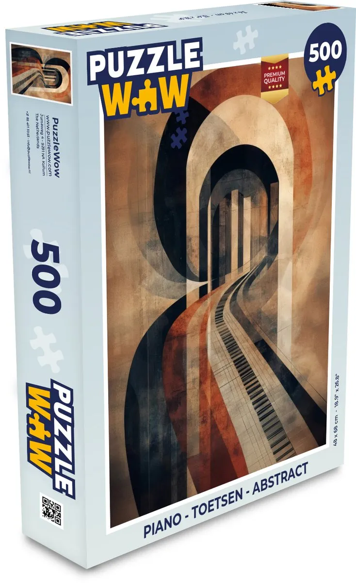 PuzzleWow Piano Toetsen Abstract Legpuzzel 500 Stuks