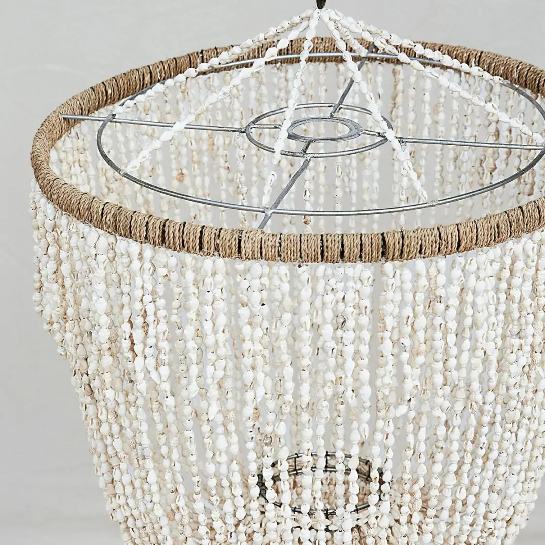Loberon Trétudans Lampenkap - 40cm - Crème - afbeelding 2 van 6