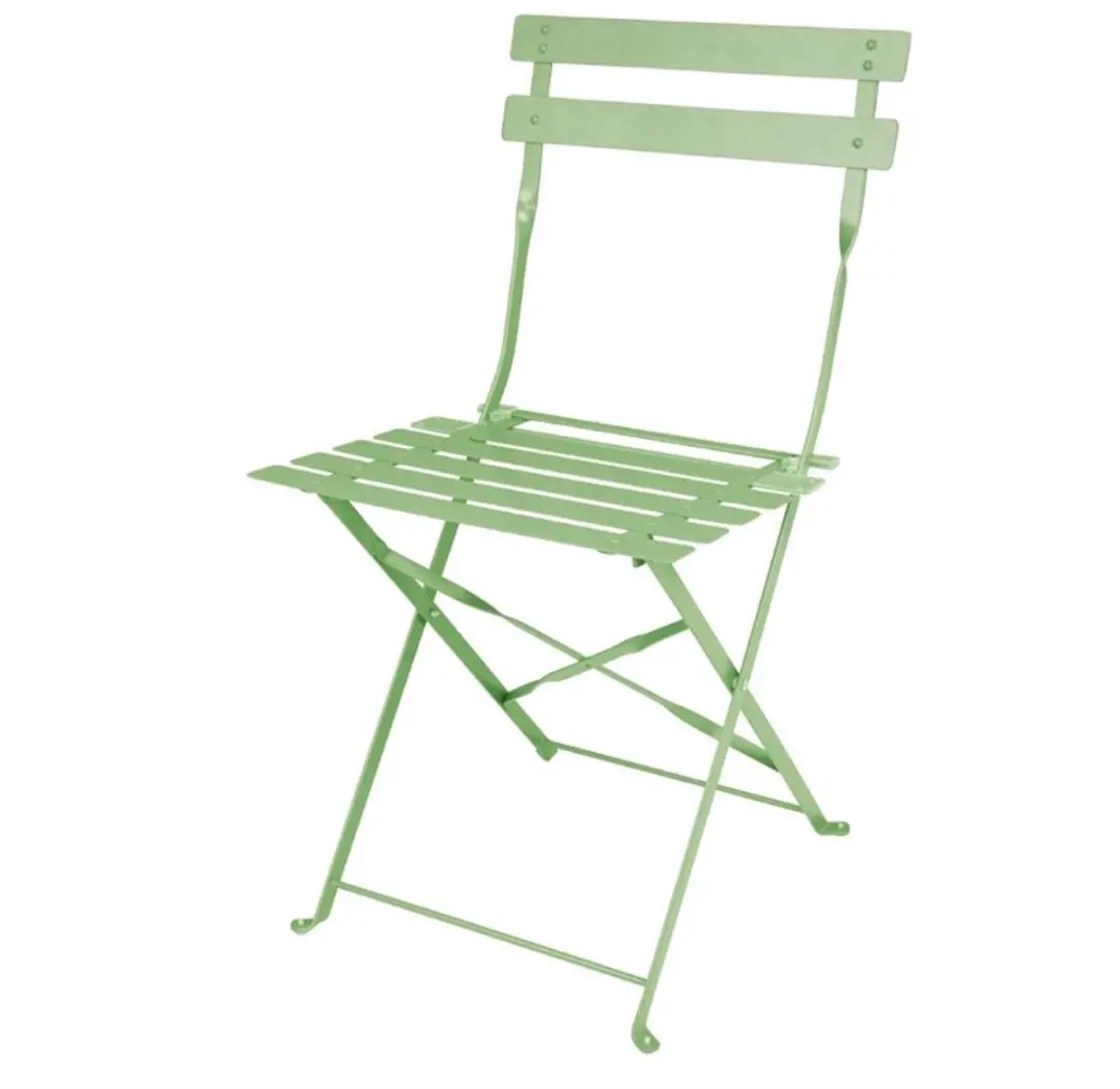 Bolero Stalen Klapstoelen Lichtgroen (2 Stuks)