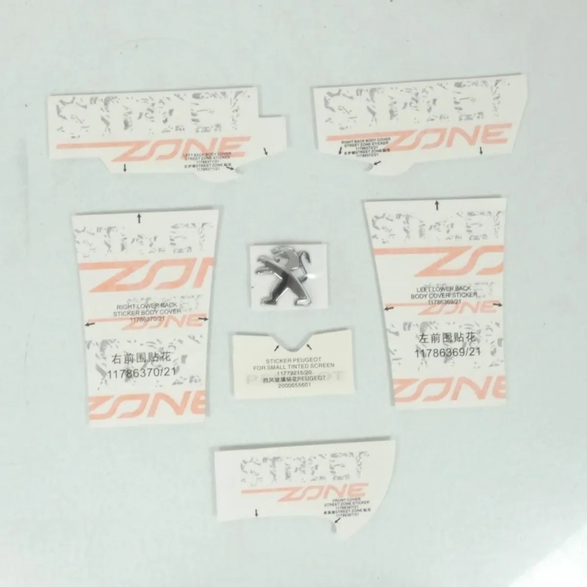 Peugeot 50 Streetzone Embleemsticker Multicolor