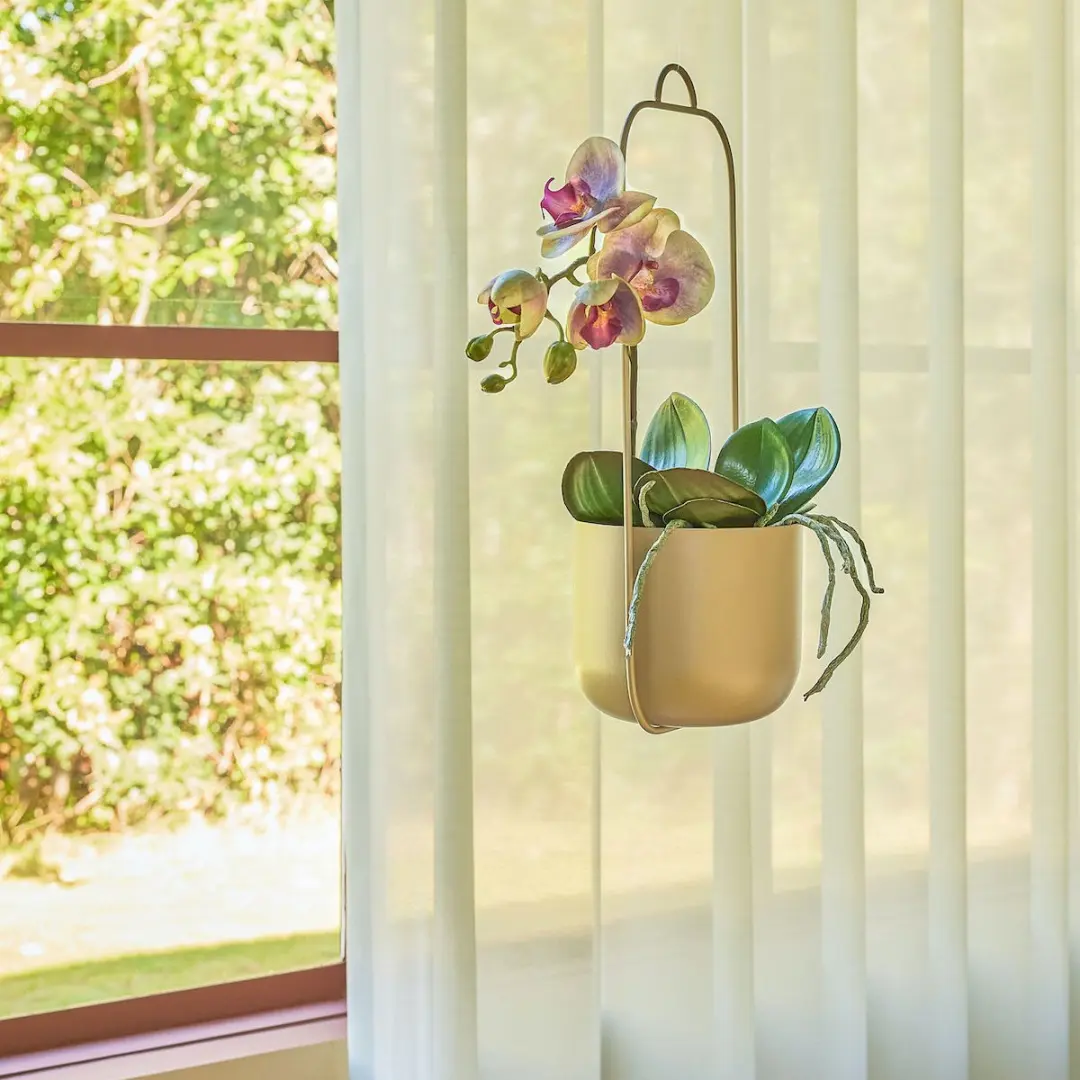 Hübsch Lotus Plantenhangers Set 2 Stuks - Khaki - afbeelding 2 van 6