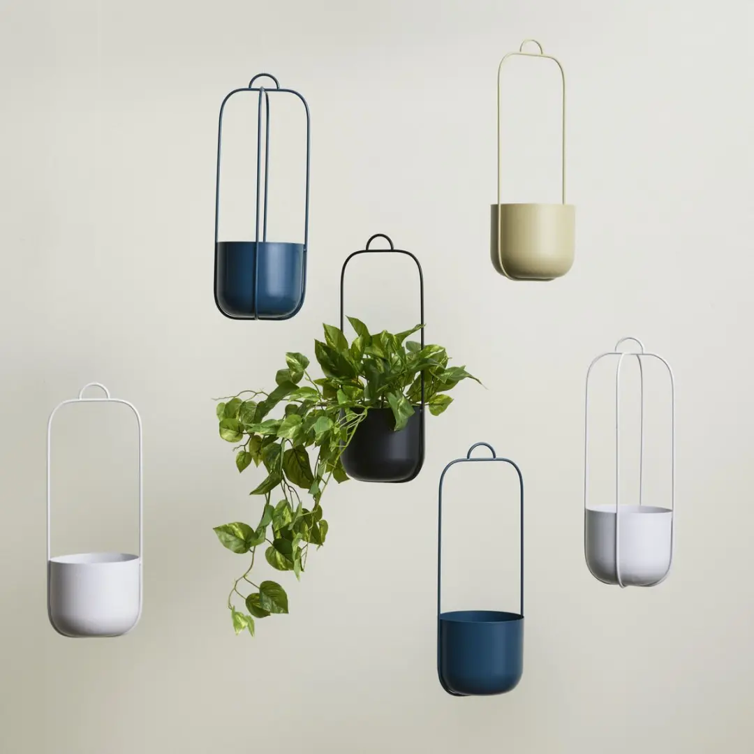 Hübsch Lotus Plantenhangers Set 2 Stuks - Khaki - afbeelding 4 van 6