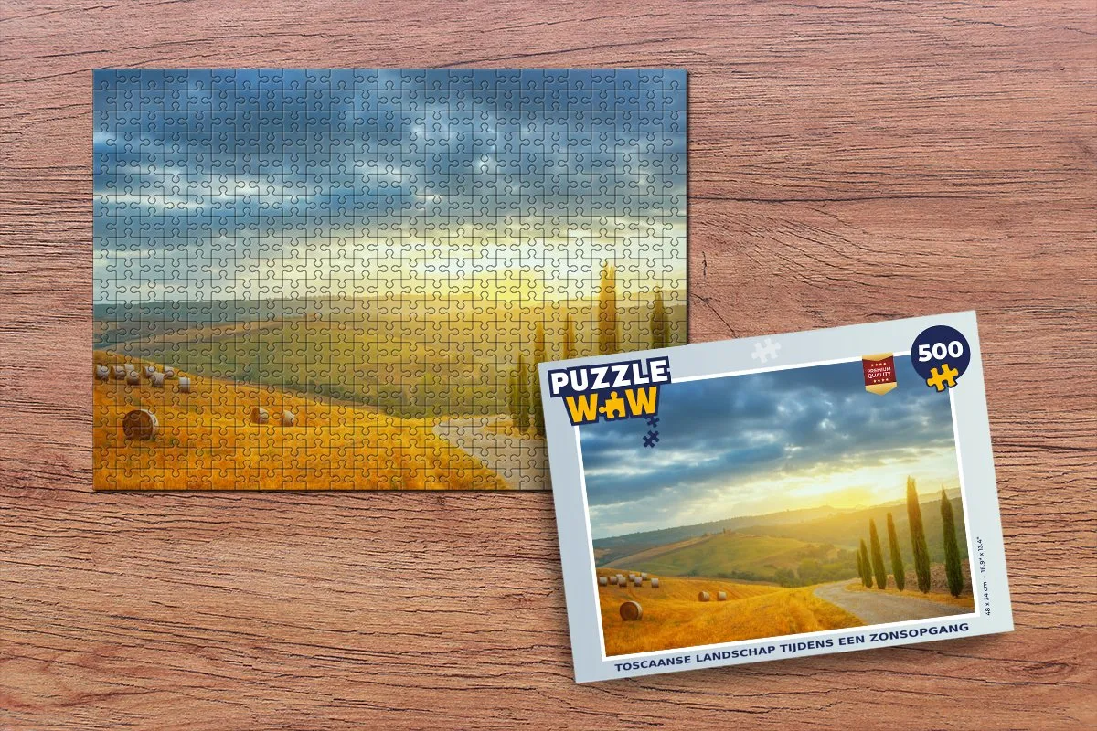 PuzzleWow Toscane Legpuzzel 500 Stuks - Multicolor