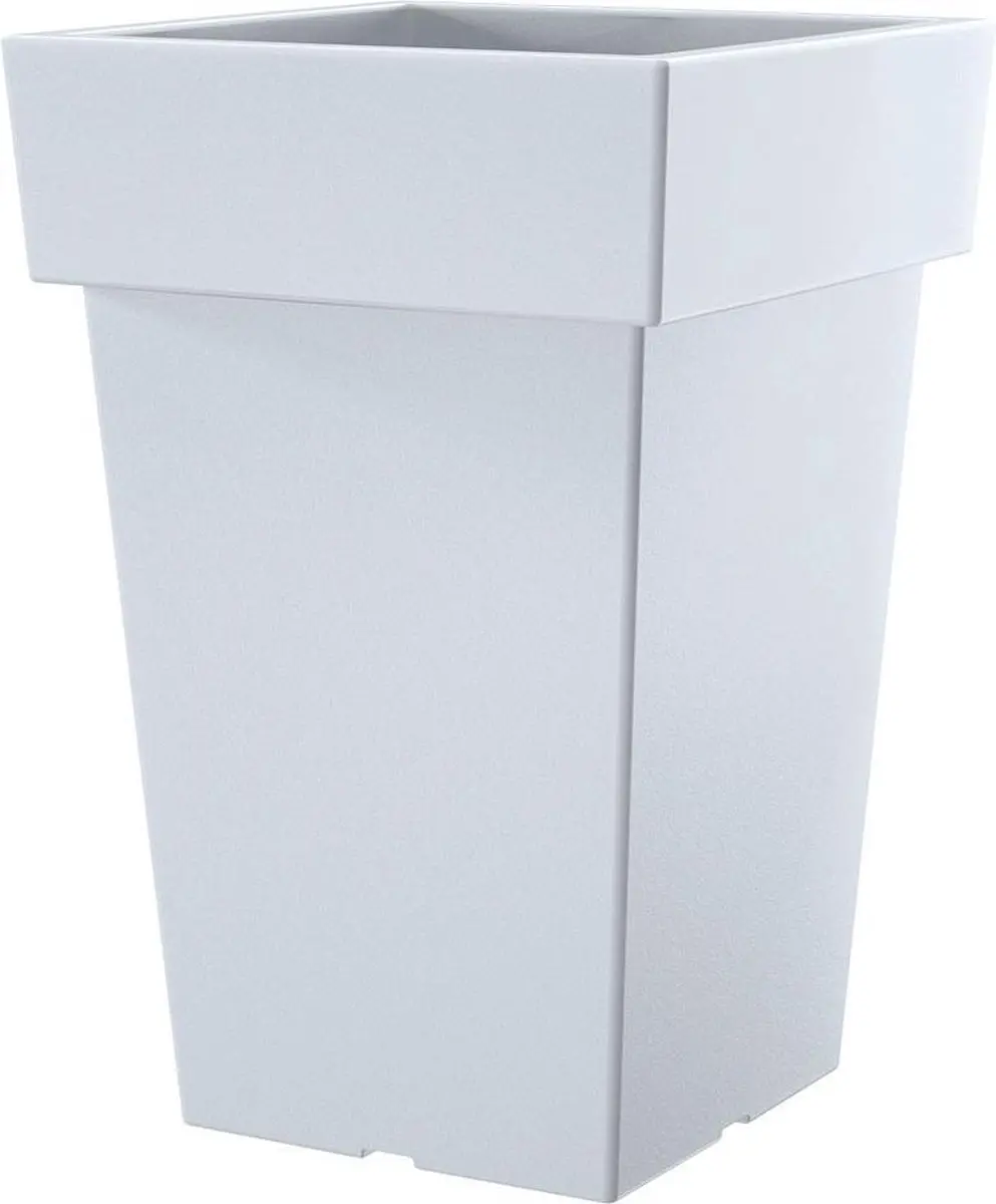 Bloempot Hoog Vierkant Lofly Square 30x30x44cm WIT Prosperplast