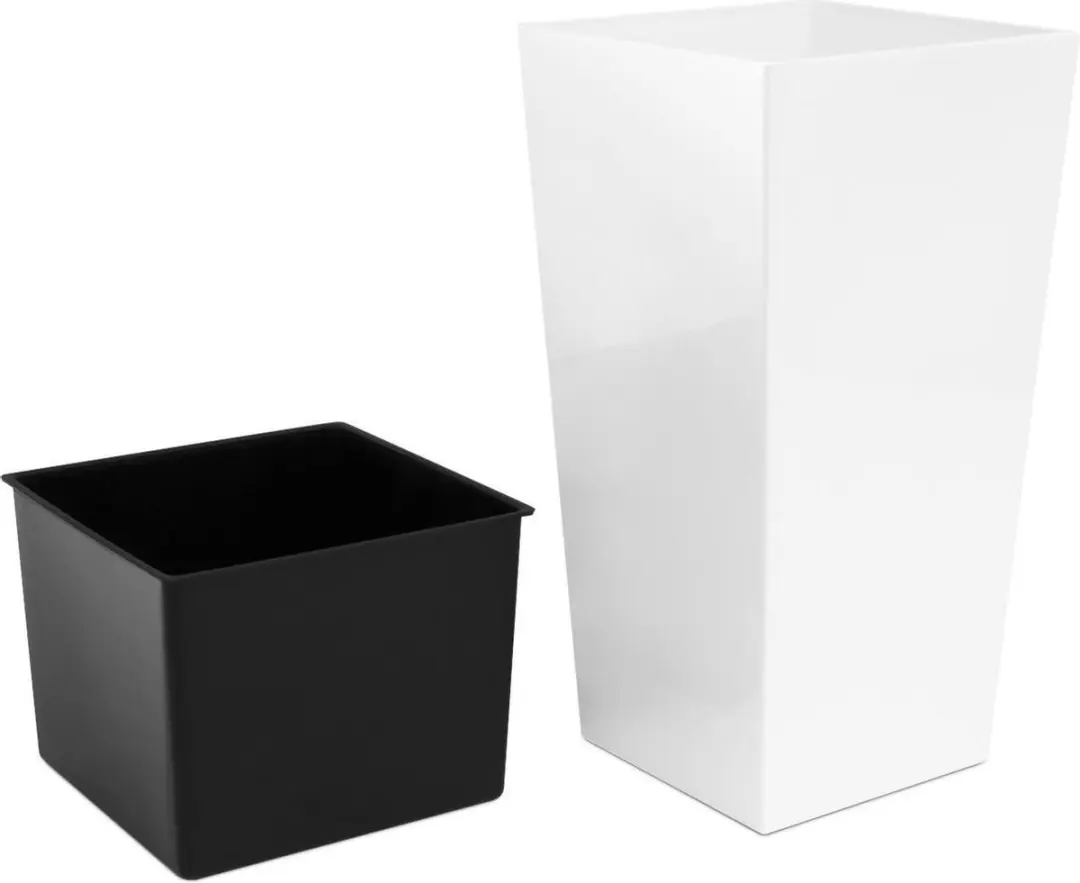 Prosperplast Urbi Square Bloempot 14x26,5cm Wit - afbeelding 2 van 6