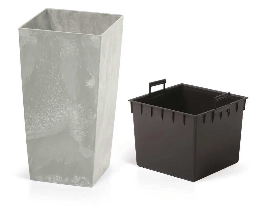 Prosperplast Urbi Square Bloempot 33x33x61cm Beton - afbeelding 2 van 4