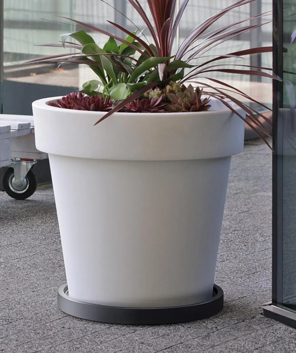 Prosperplast Mobile Round Plantentrolley - Ø35cm Antraciet - afbeelding 5 van 6
