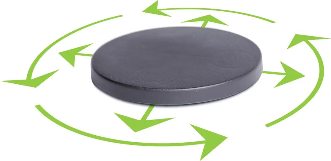 Prosperplast Mobile Round Plantentrolley - Ø35cm Antraciet - afbeelding 2 van 6