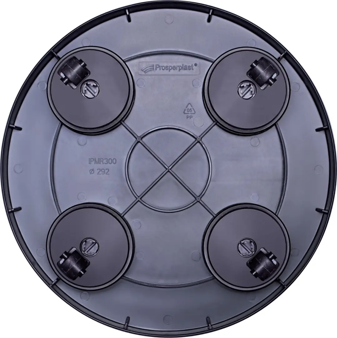 Prosperplast Mobile Round Plantentrolley - Ø35cm Antraciet - afbeelding 3 van 6