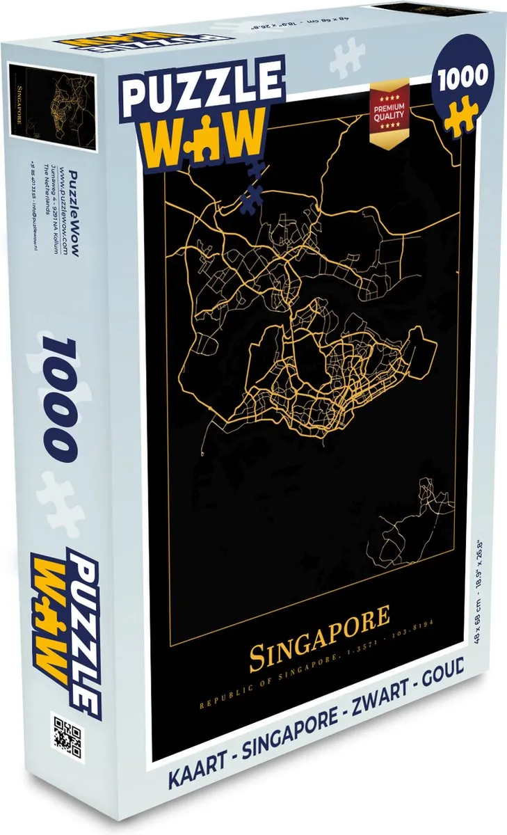 PuzzleWow Singapore Legpuzzel 1000 Stuks