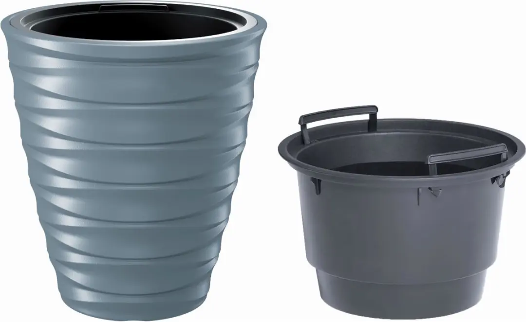 Prosperplast Freeze Bloempot Ø38cm Lichtgrijs - afbeelding 2 van 3