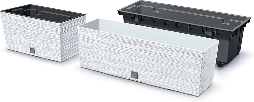 Prosperplast Furu Case Bloembak 40x18x19cm Wit