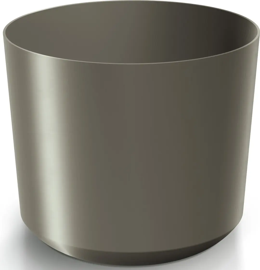 Prosperplast Plantenpot/bloempot Babylon - kunststof - buiten/binnen - titanium grijs - D15 x H15 cm