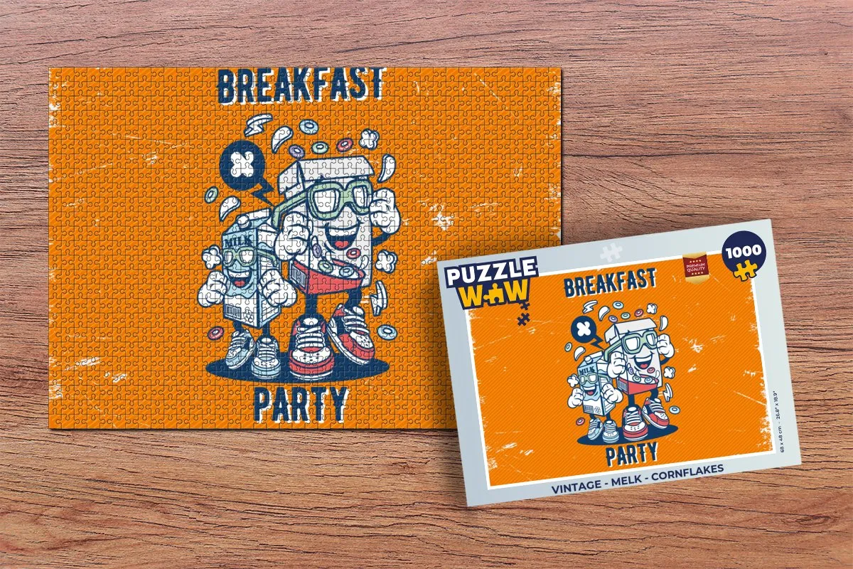 PuzzleWow Vintage Cornflakes Legpuzzel 1000 Stuks - Multicolor