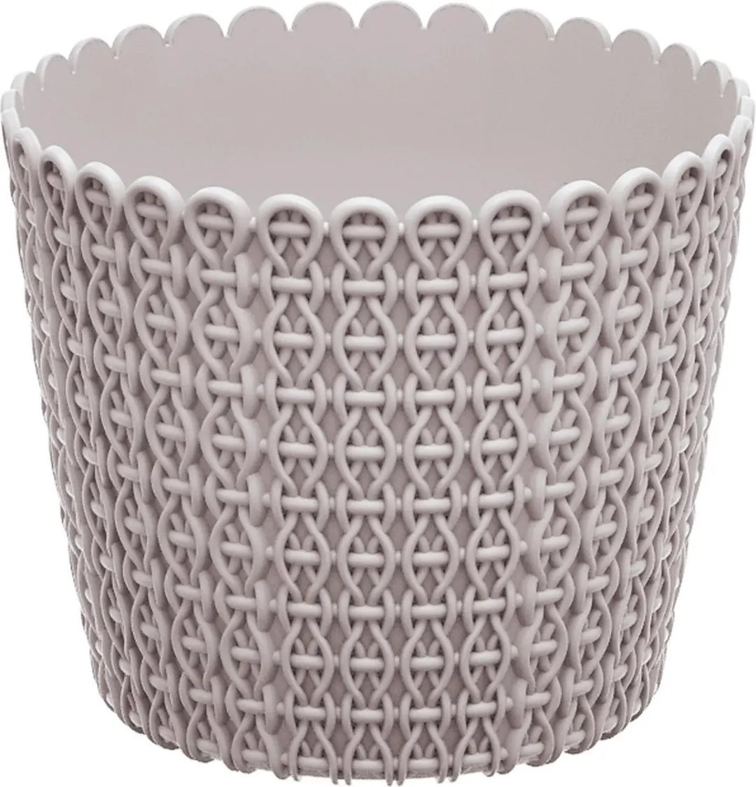 Bloempot Buiten Binnen Rond Nitly 26cm TAUPE Prosperplast / 2 STUKS ! /