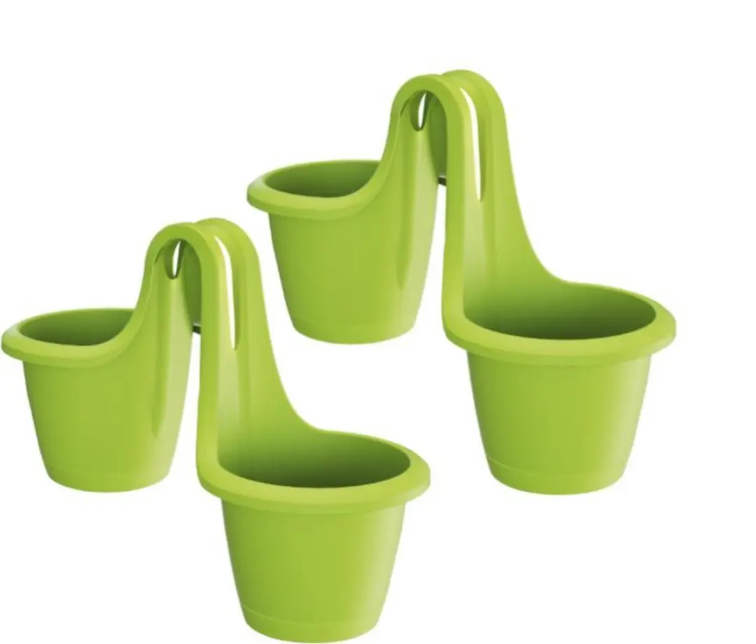 Bloembak Balkonbak Respana Twins 46x22x34cm LIME Prosperplast / 2 STUKS ! /