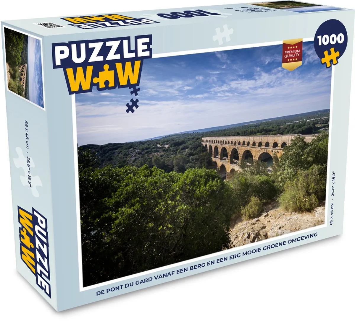 PuzzleWow Legpuzzel De Pont du Gard 1000 Stuks