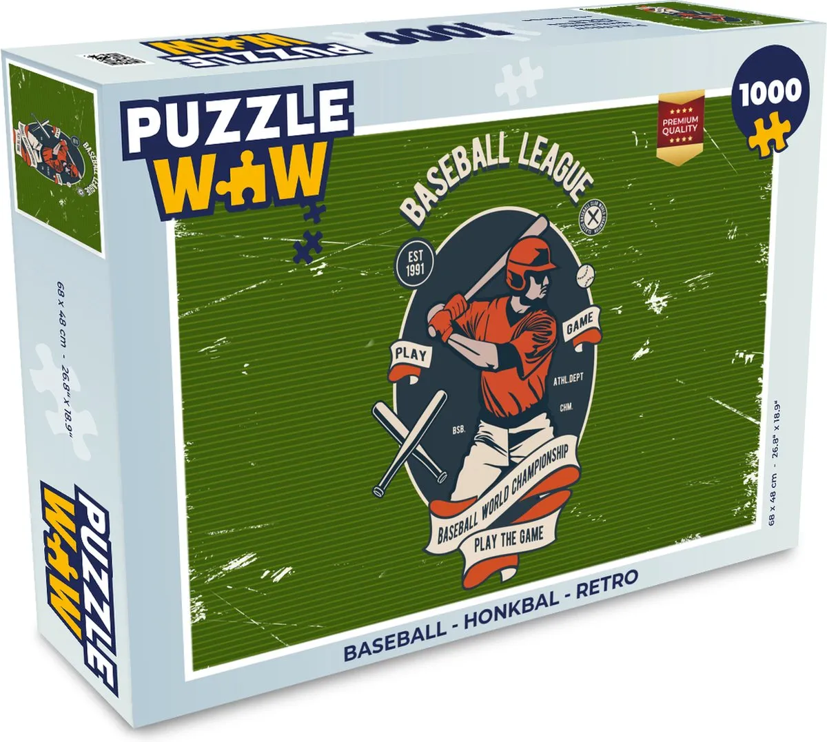 PuzzleWow Baseball Legpuzzel 1000 Stuks