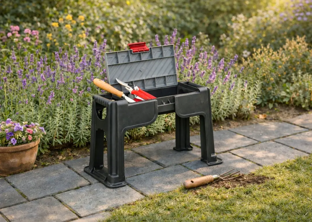 Talen Tools Tuinwerkbankje TK9 - Zwart/Groen - afbeelding 2 van 5