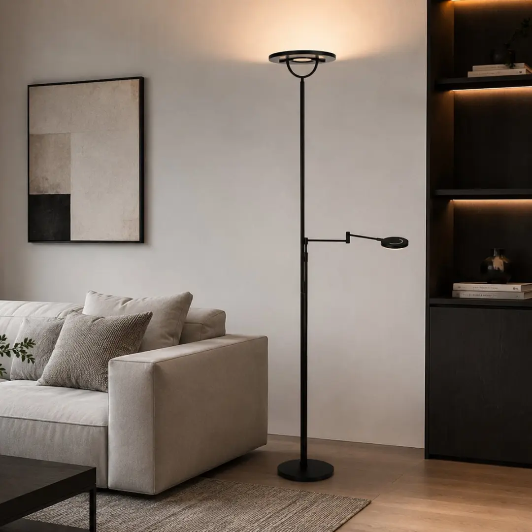 Steinhauer Soleil2 Vloerlamp 40W - Zwart - afbeelding 6 van 6
