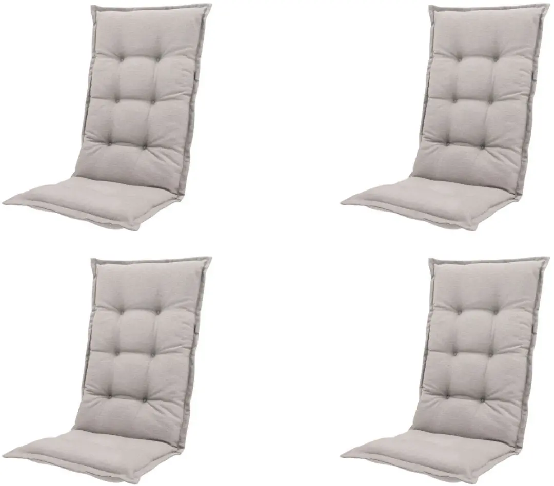 4 x Tuinkussen hoog ca. 123x50 cm Napels taupe water repellent coating