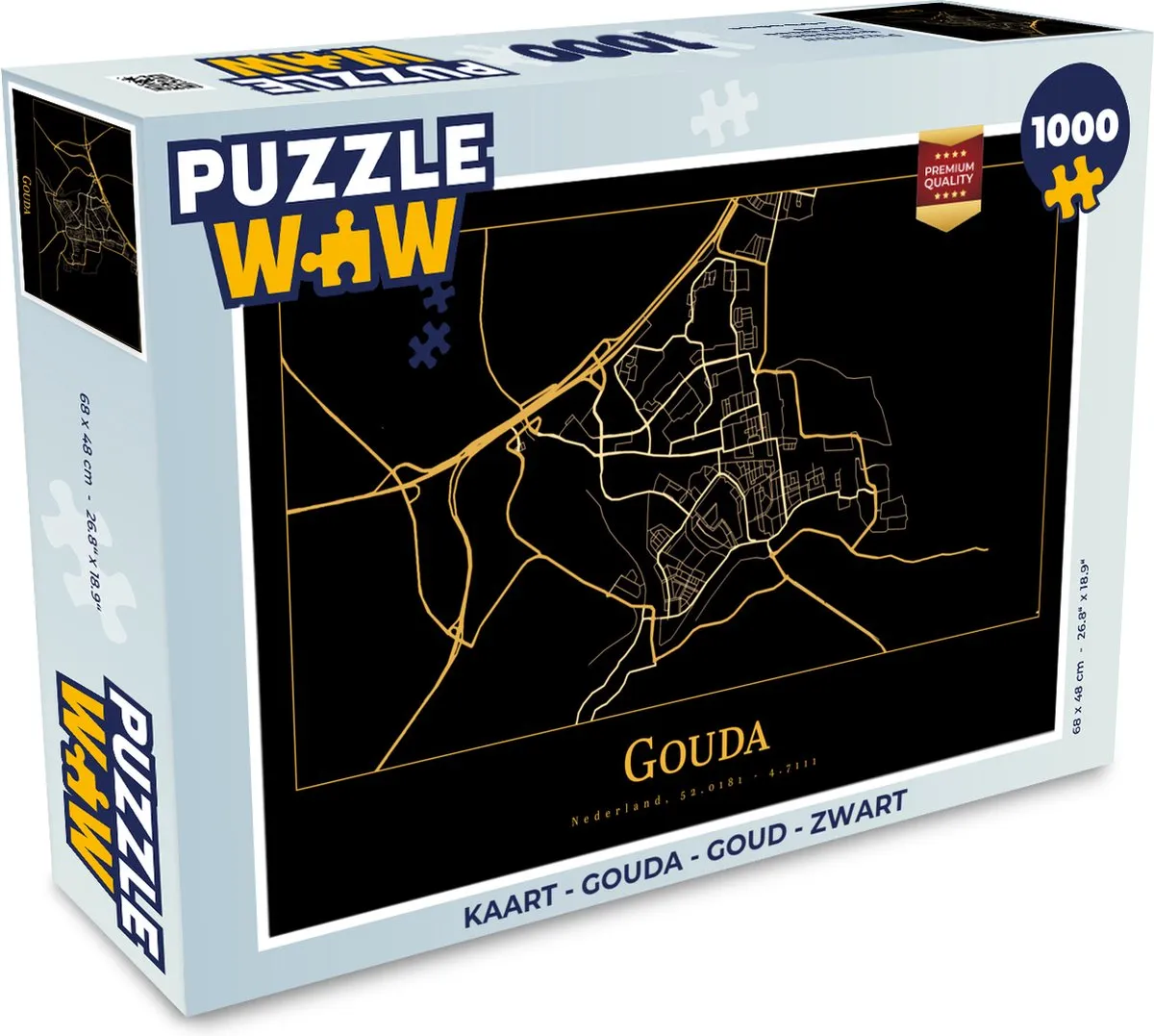 PuzzleWow Gouda Legpuzzel 1000 Stuks - Multicolor