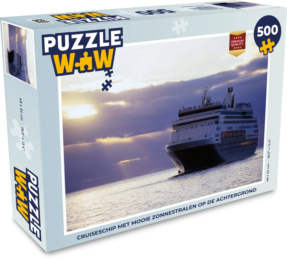 PuzzleWow Cruiseschip Legpuzzel 500 Stuks - Multicolor