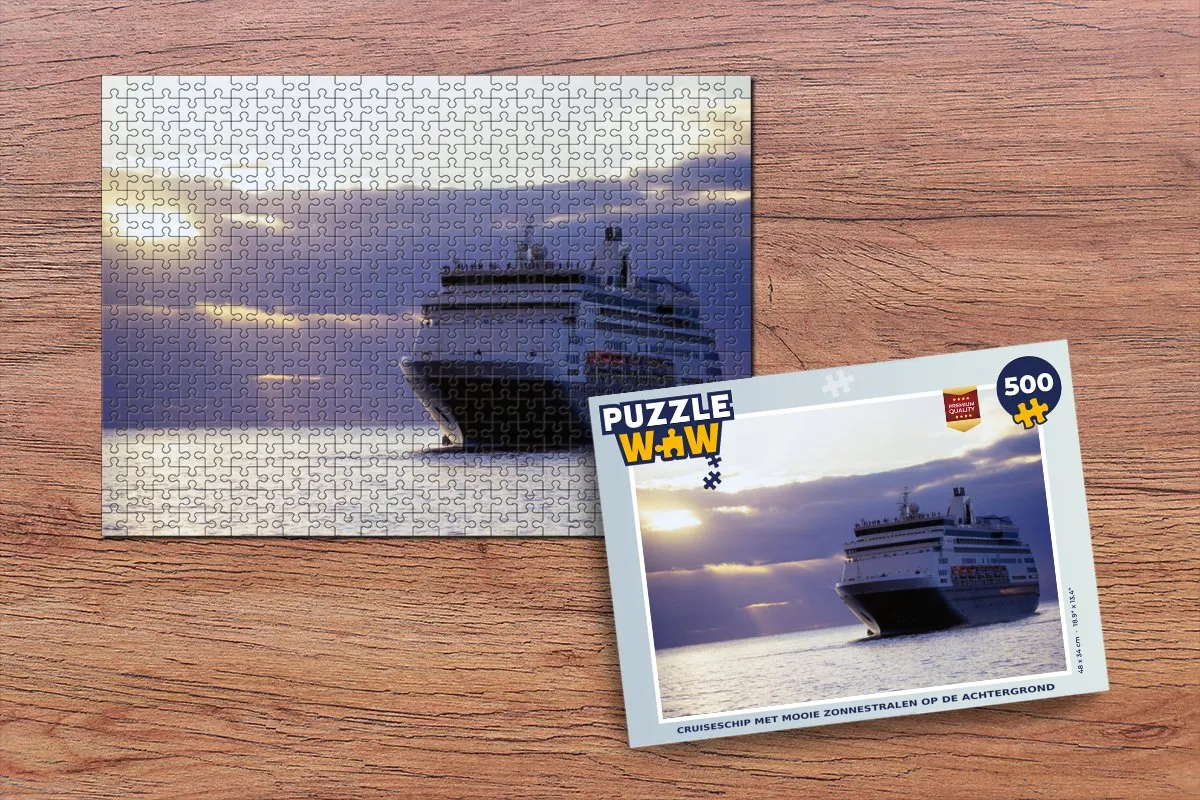 PuzzleWow Cruiseschip Legpuzzel 500 Stuks - Multicolor